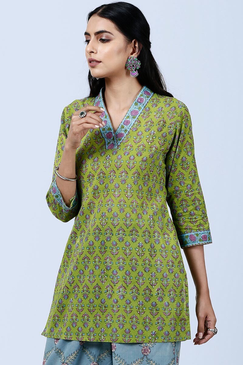 Green mughal kurti