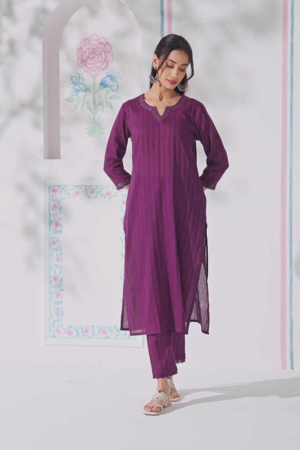 Roza Mirza Purple Kurta
