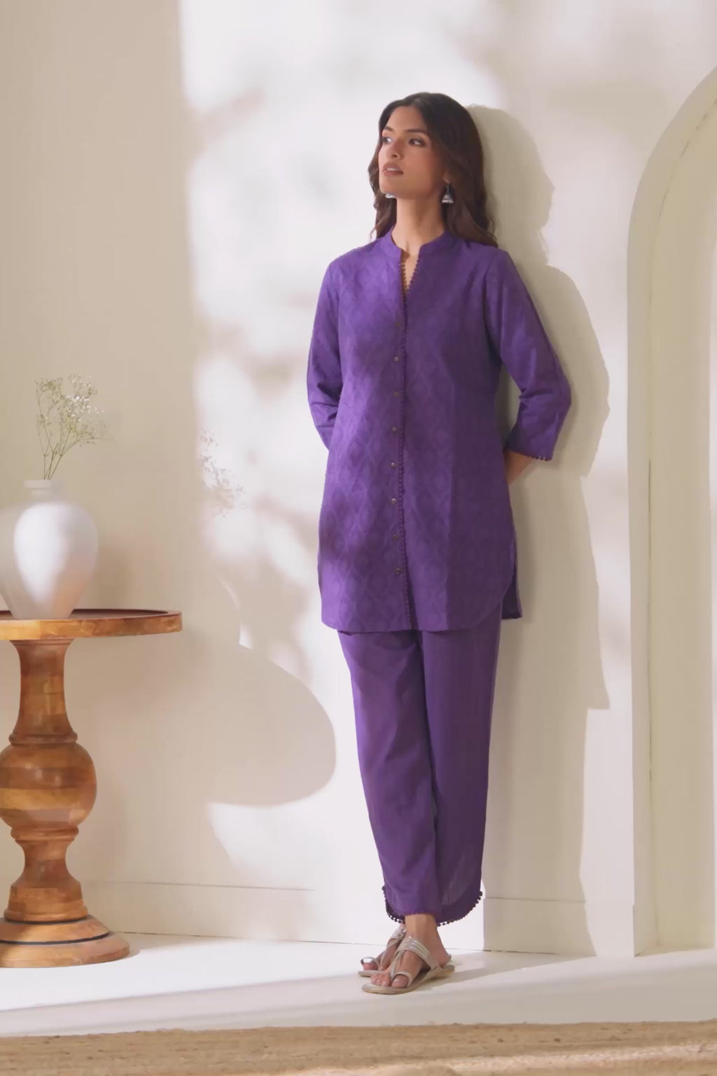 Roza Parisa Purple Co-Ord Set