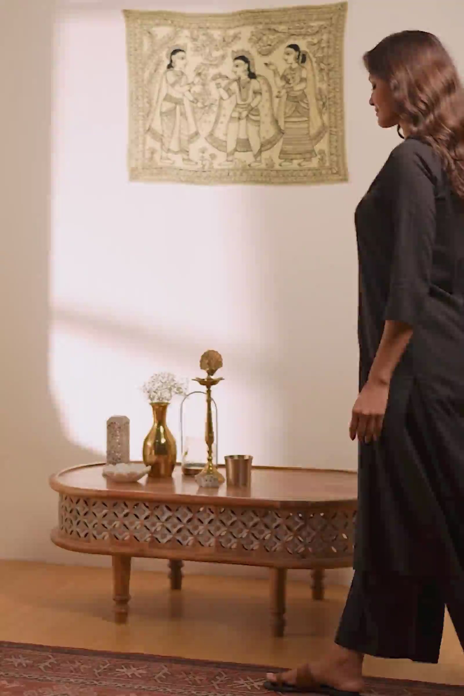 Roza Shaira Black Kurta