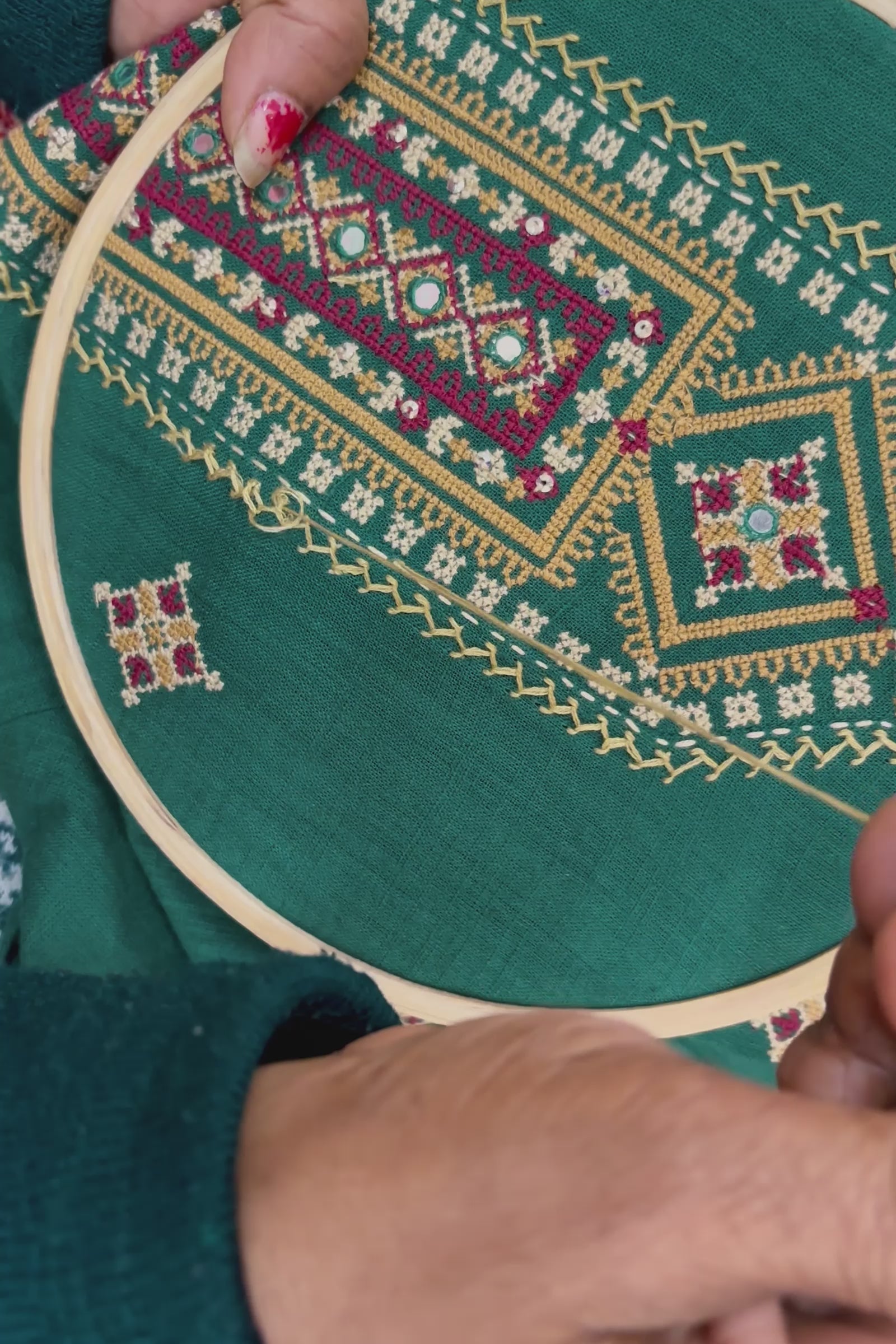 Mehraab Mira Green Kurta