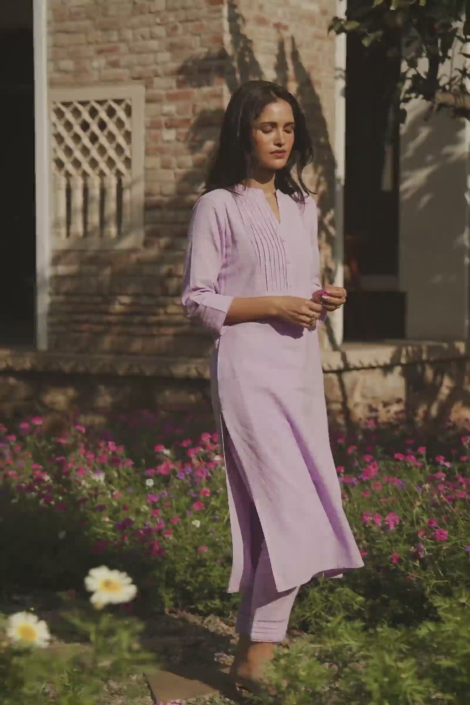 Roza Nida Lavender Kurta