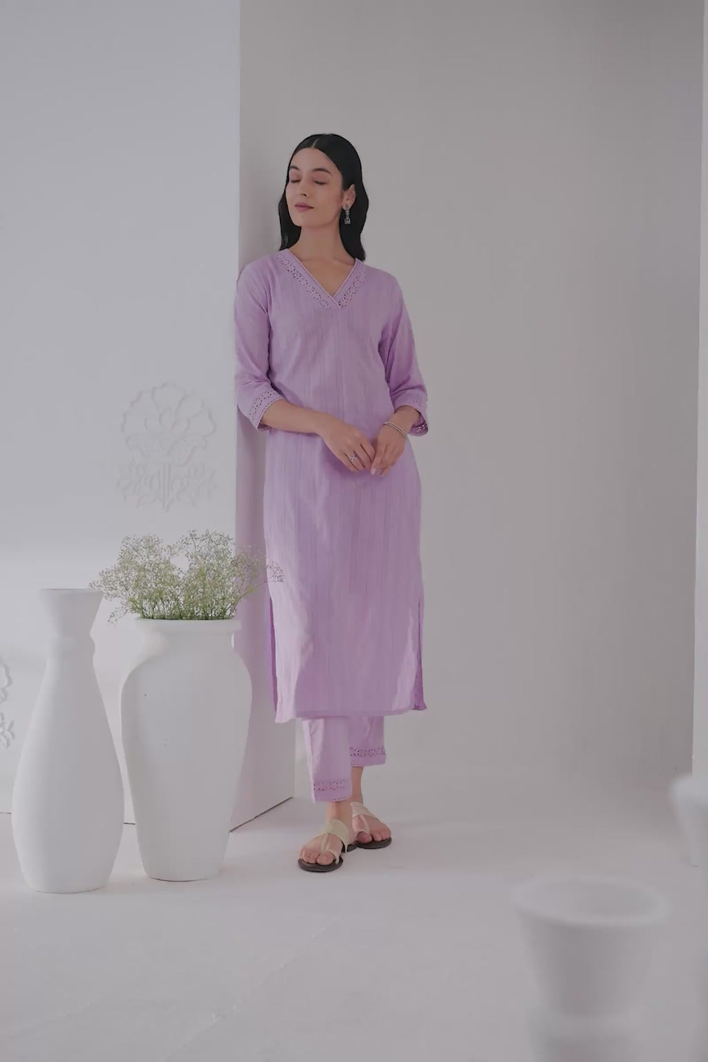 Roza Seher Lilac Kurta