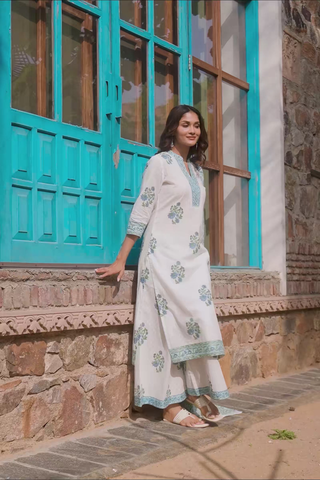 Gulbahar Roohi Sanganeri Kurta