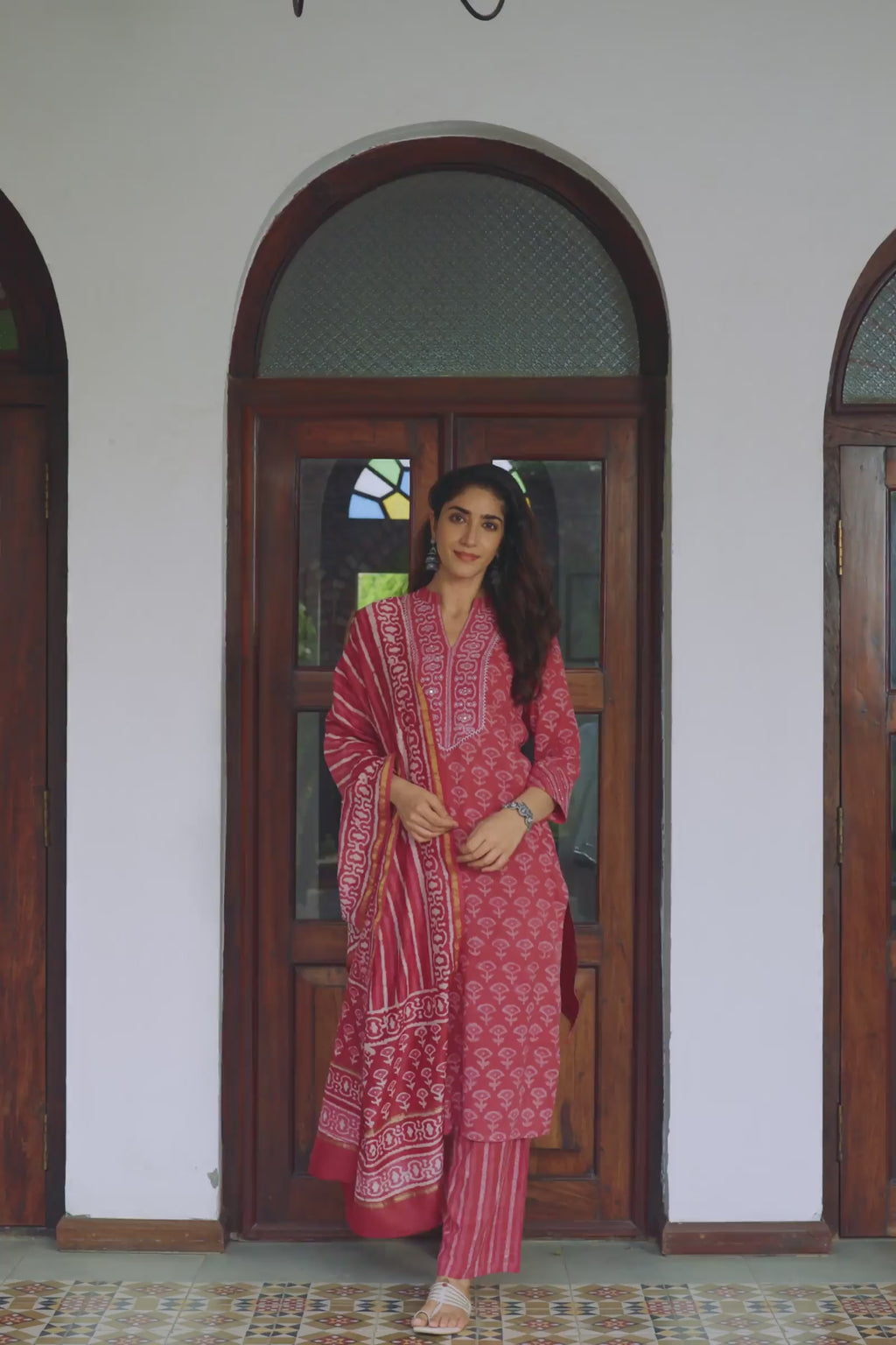 Surplus: Sehra Zarah Pink Dabu Kurta
