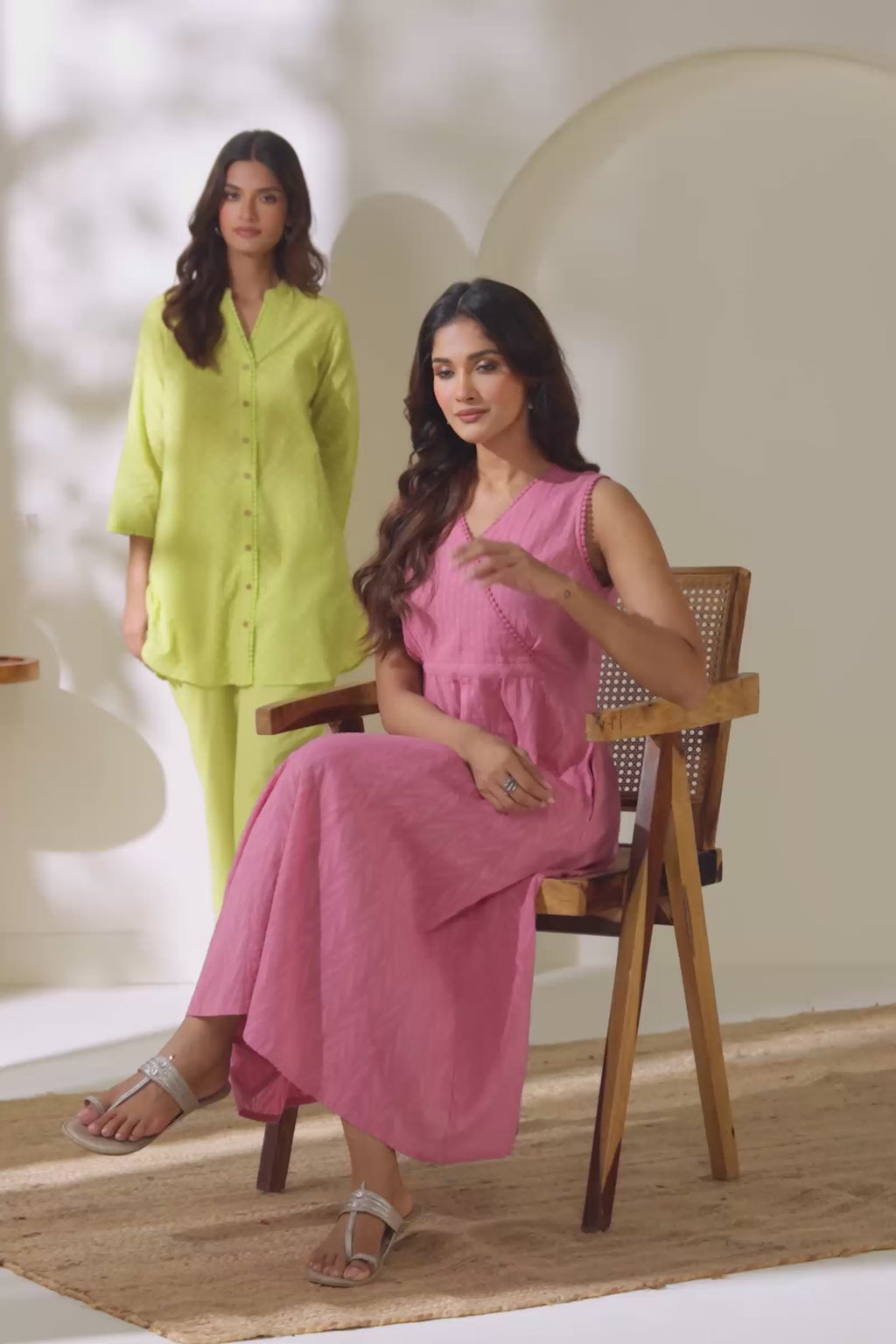 Roza Sabeen Green Co-Ord Set