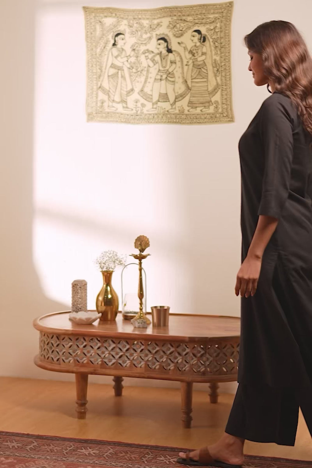 Roza Shaira Black Kurta