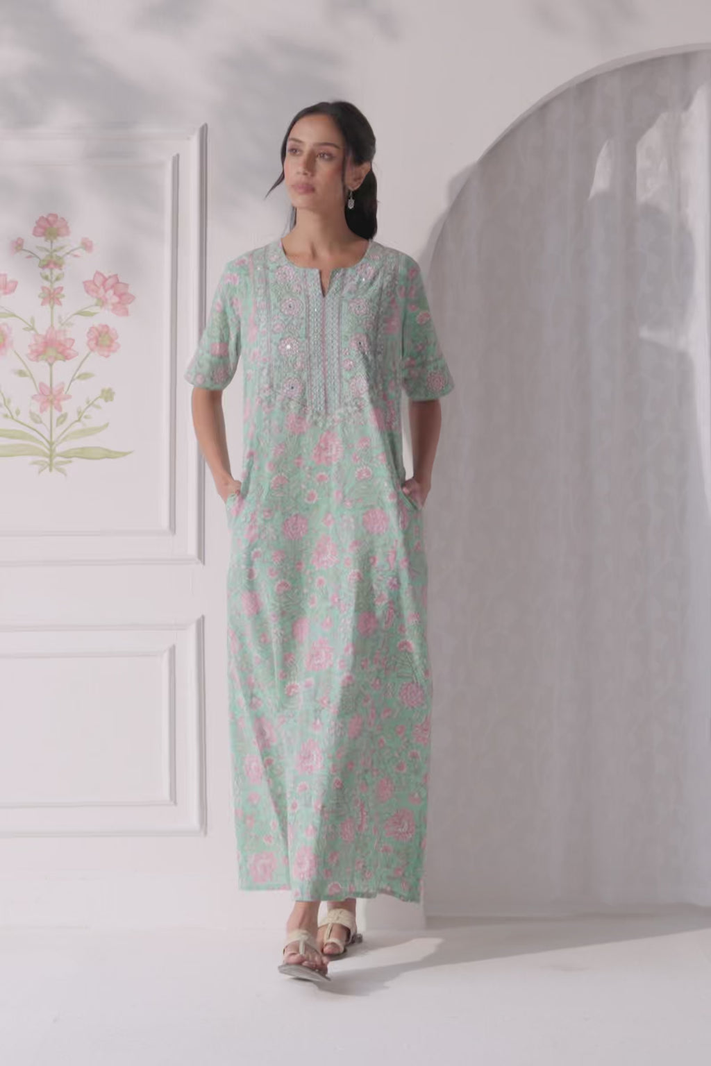 Gulbahar Shaheena Sanganeri Kaftan