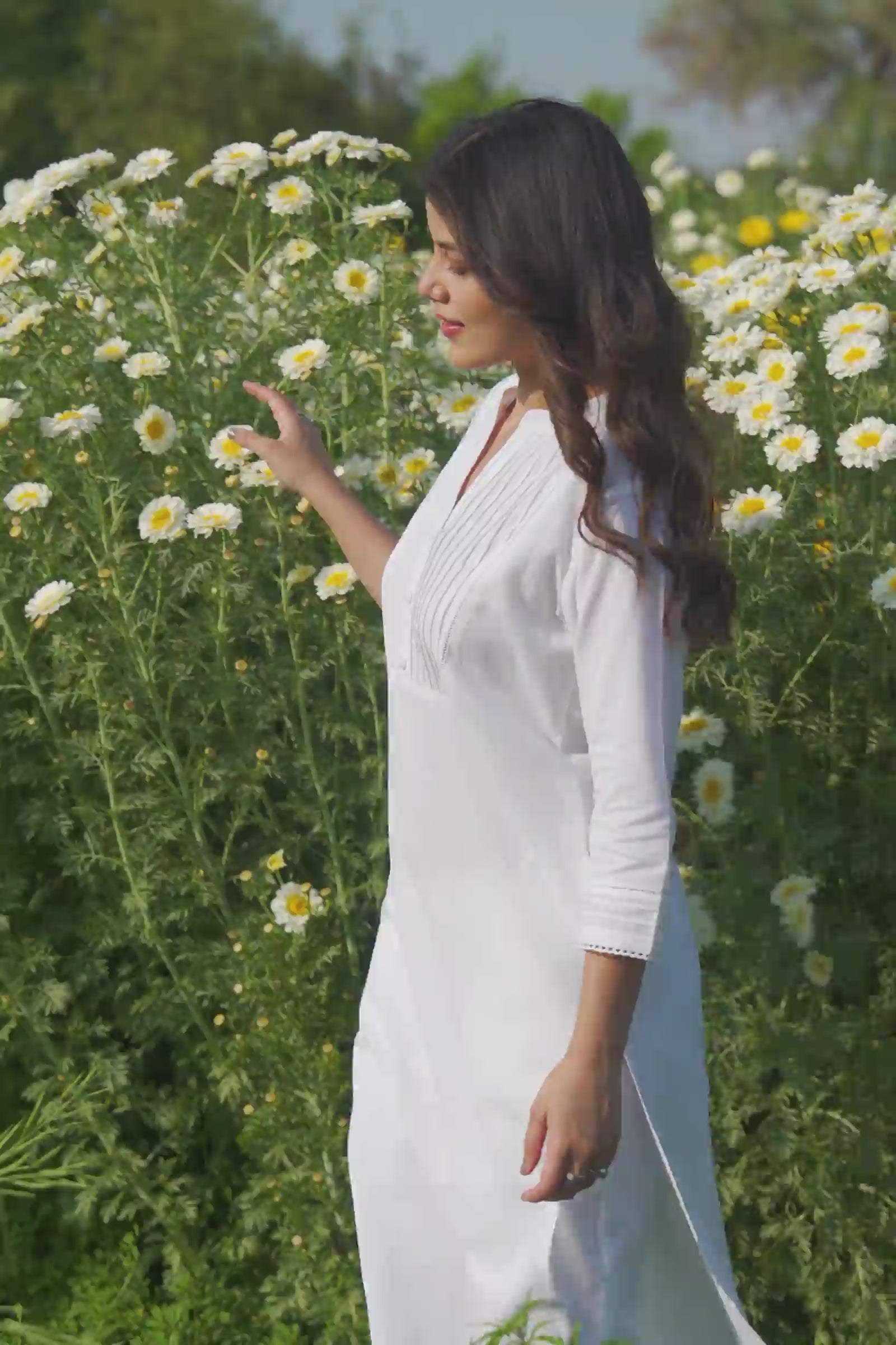 Roza Nida White Kurta