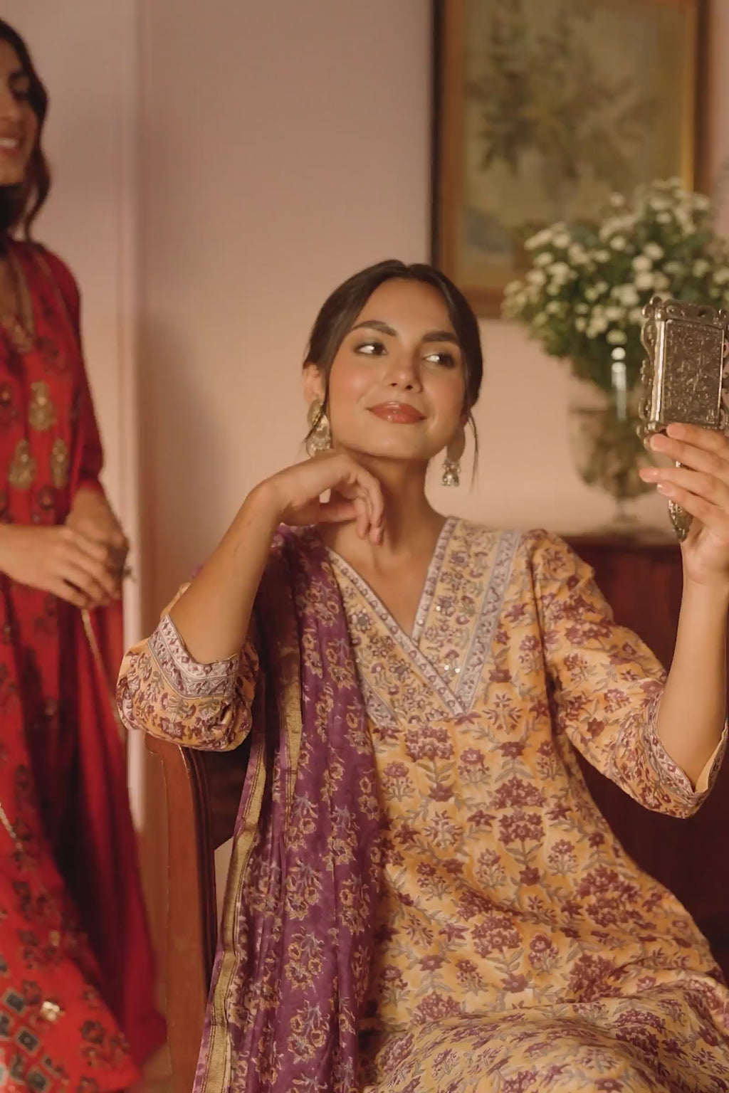 Mehrunissa Aiza Ajrak Kurta