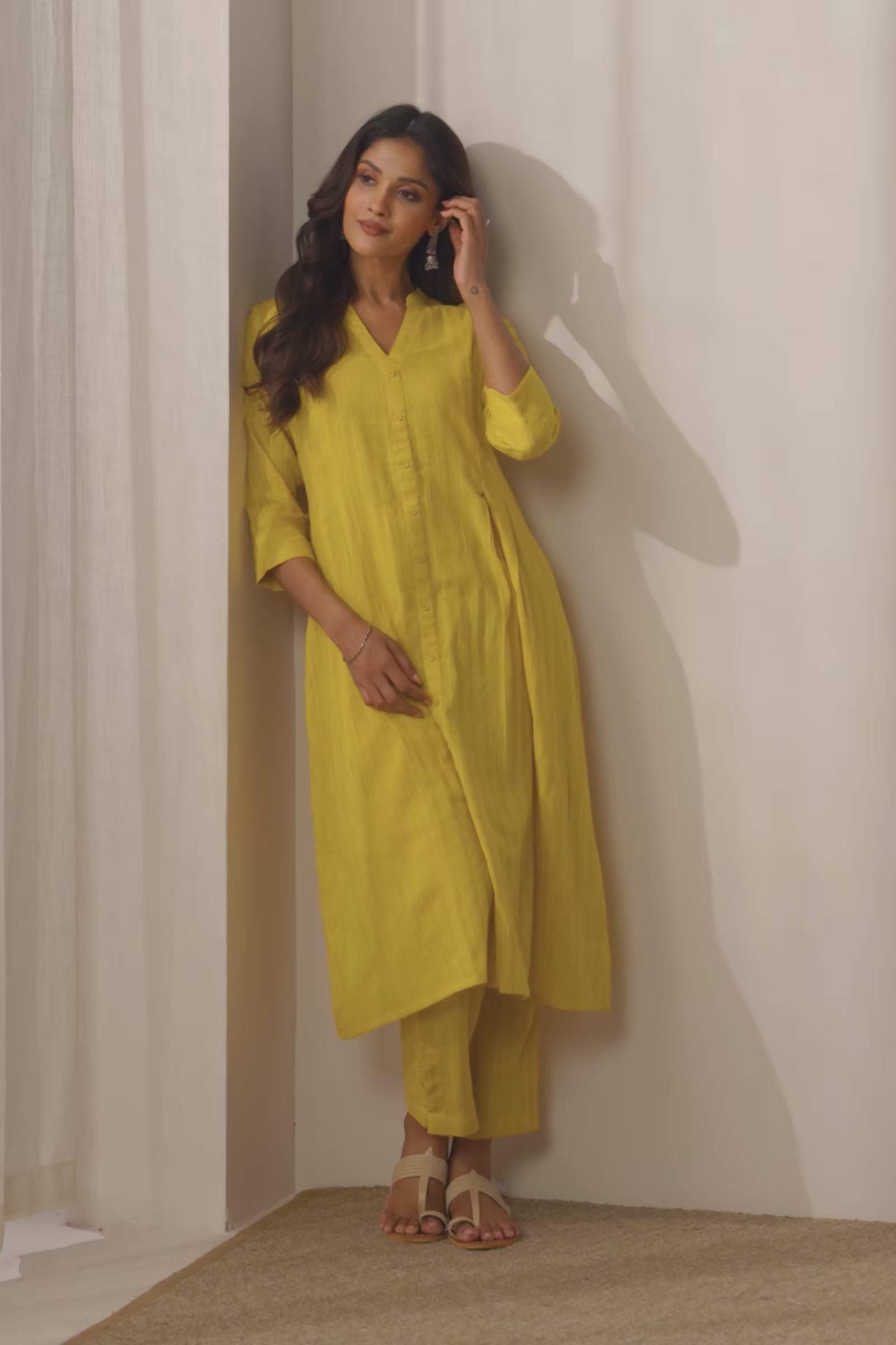 Roza Rahima Bamboo Yellow Kurta