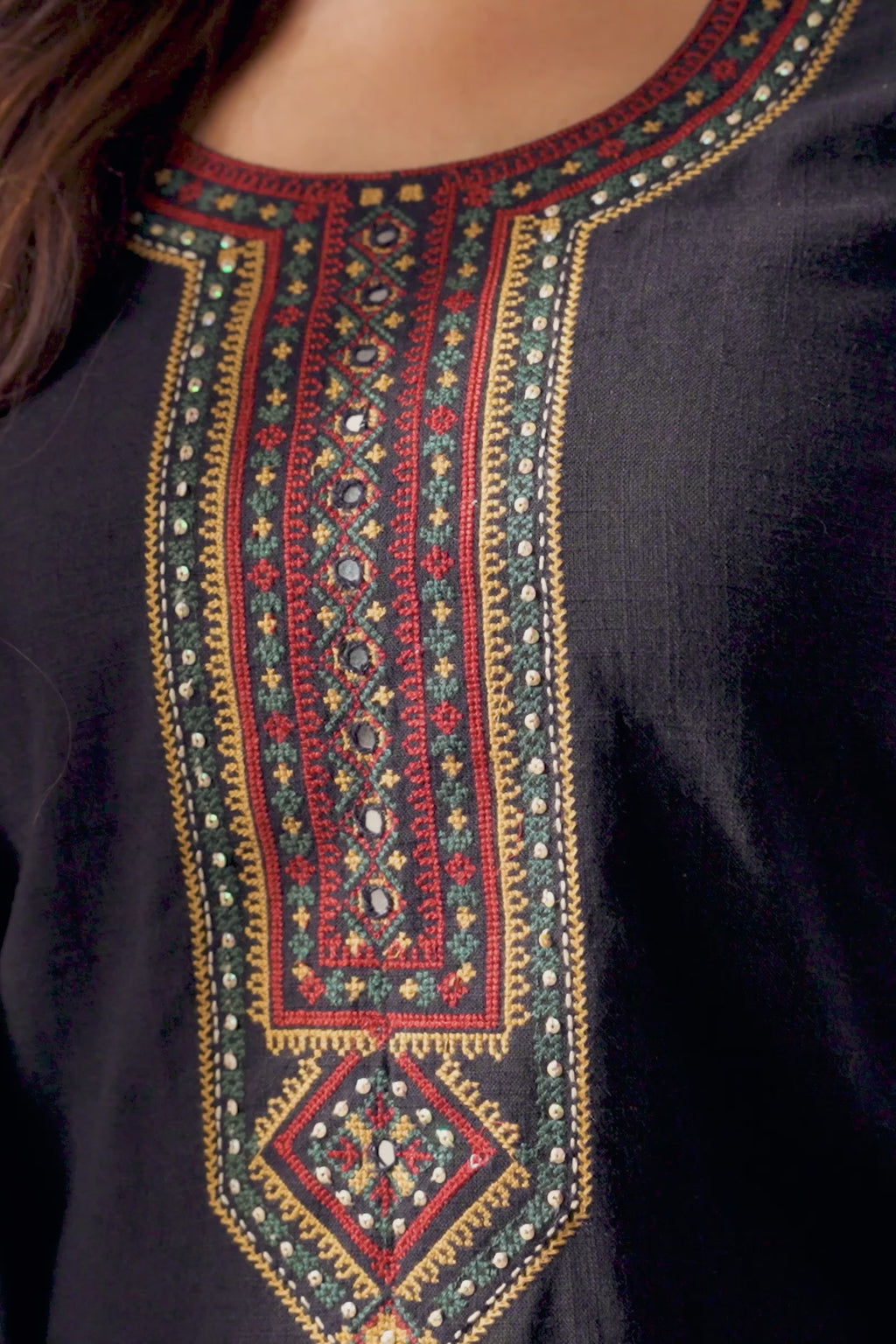 Mehraab Nahiza Black Kurta