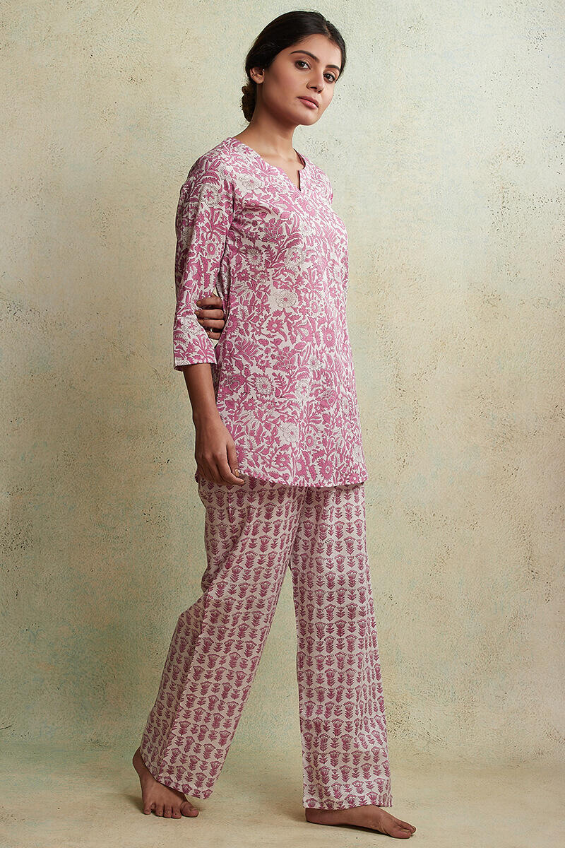 Roz Meher Afra Block Printed Nightsuit