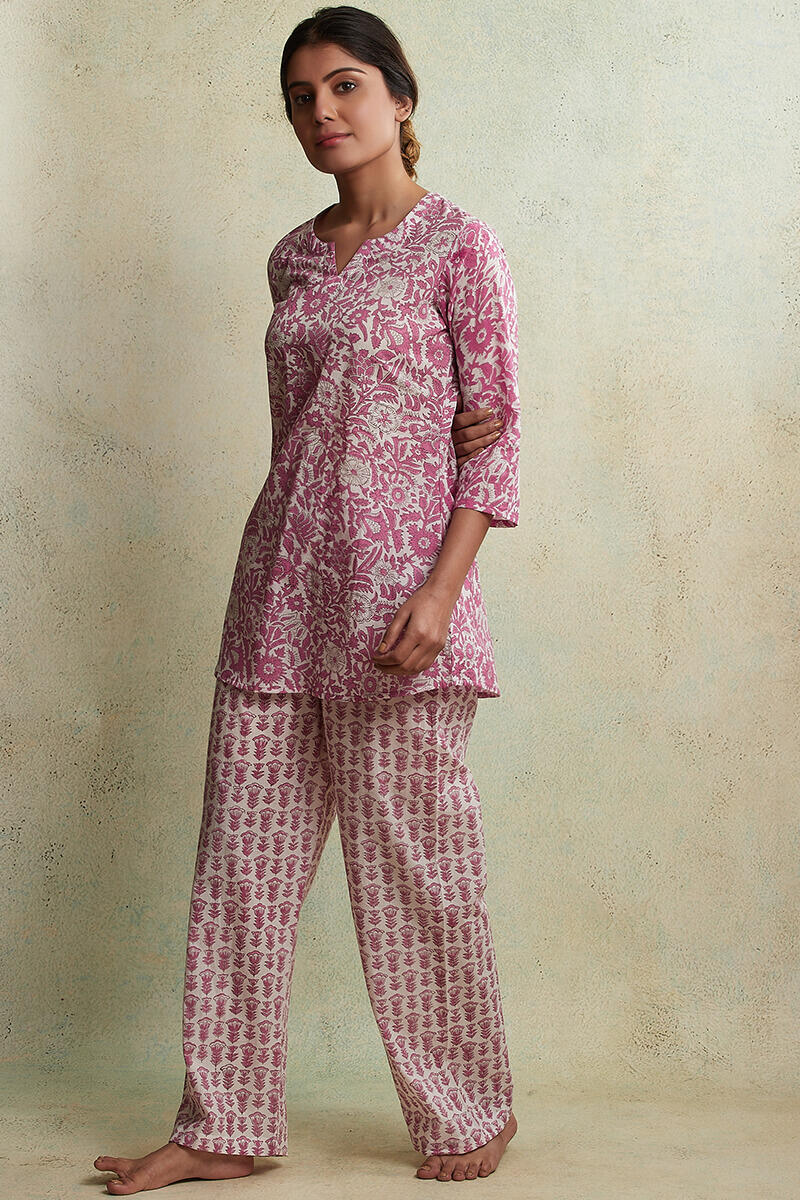 Roz Meher Afra Block Printed Nightsuit