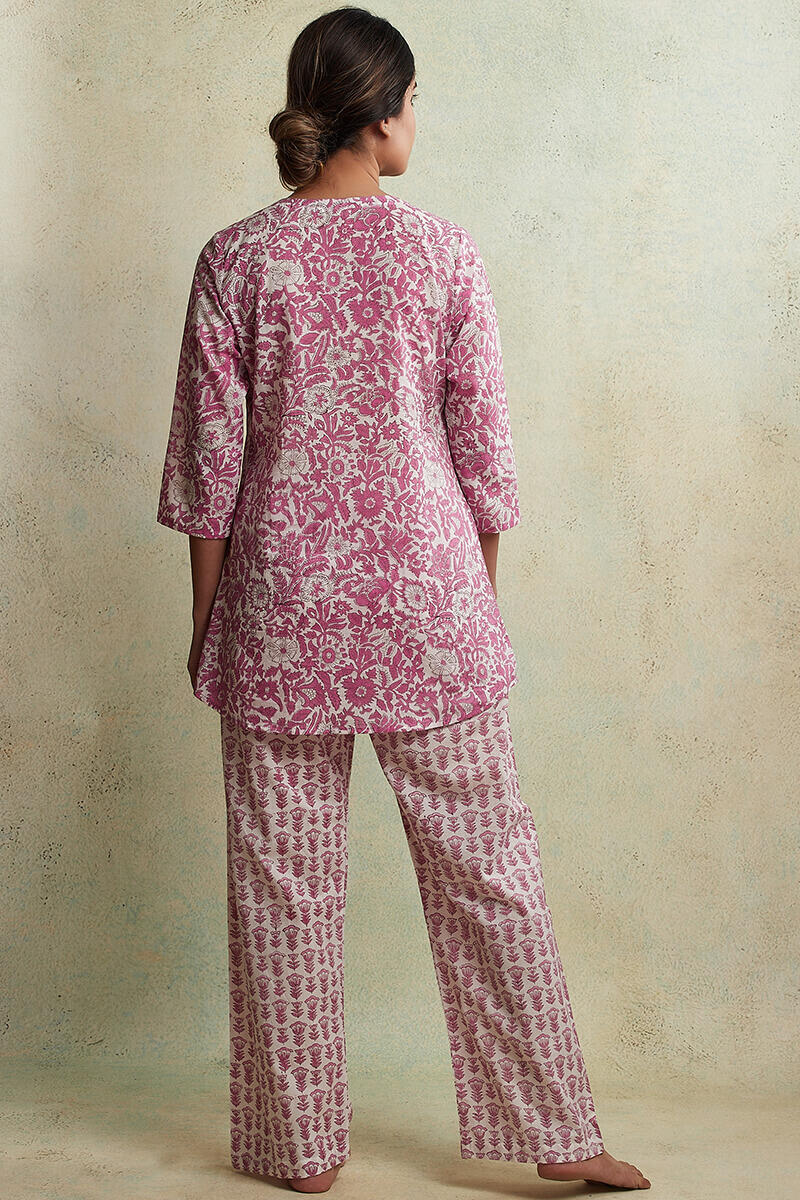 Roz Meher Afra Block Printed Nightsuit