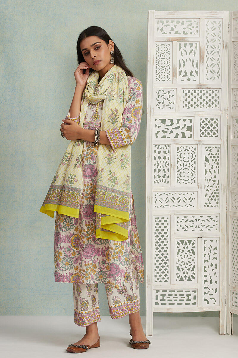 Roz Meher Farzin Block Printed Dupatta