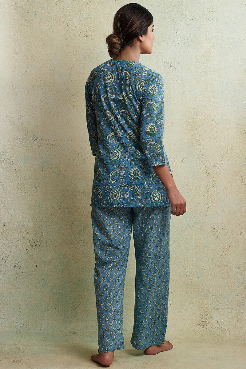 Roz Meher Laila Block Printed Nightsuit