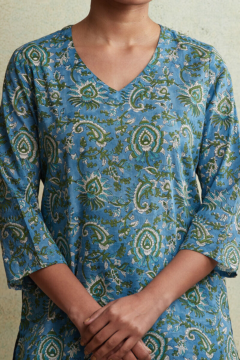 Roz Meher Laila Block Printed Nightsuit