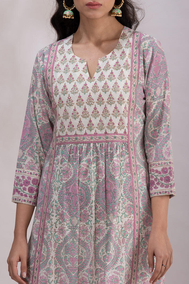 Roz Meher Nazeena Block Printed Kurta