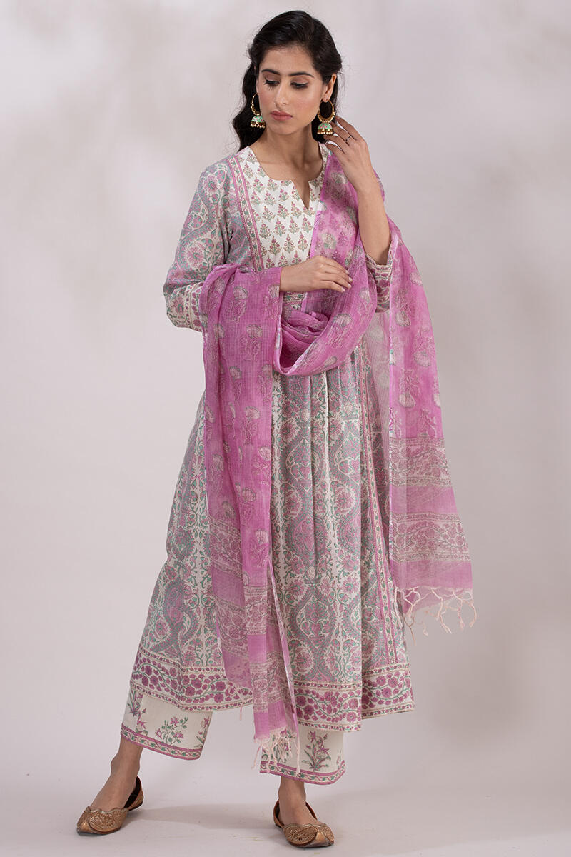 Roz Meher Nazeena Block Printed Kurta