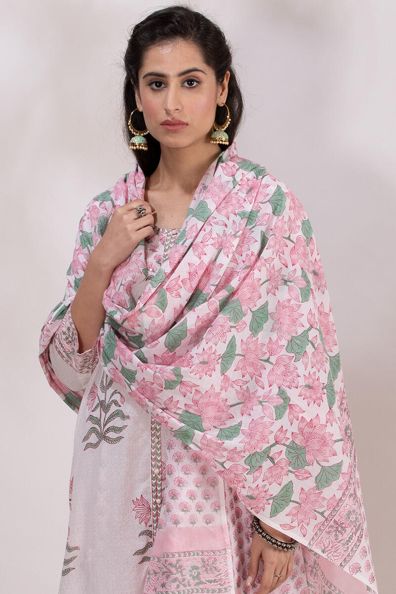 Roz Meher Ruhani Block Printed Dupatta