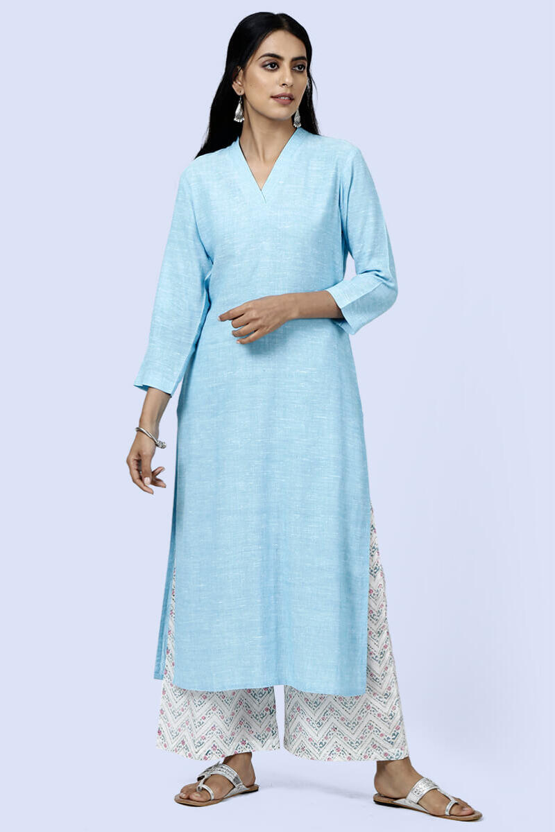 Roza Afreena Blue Kurta