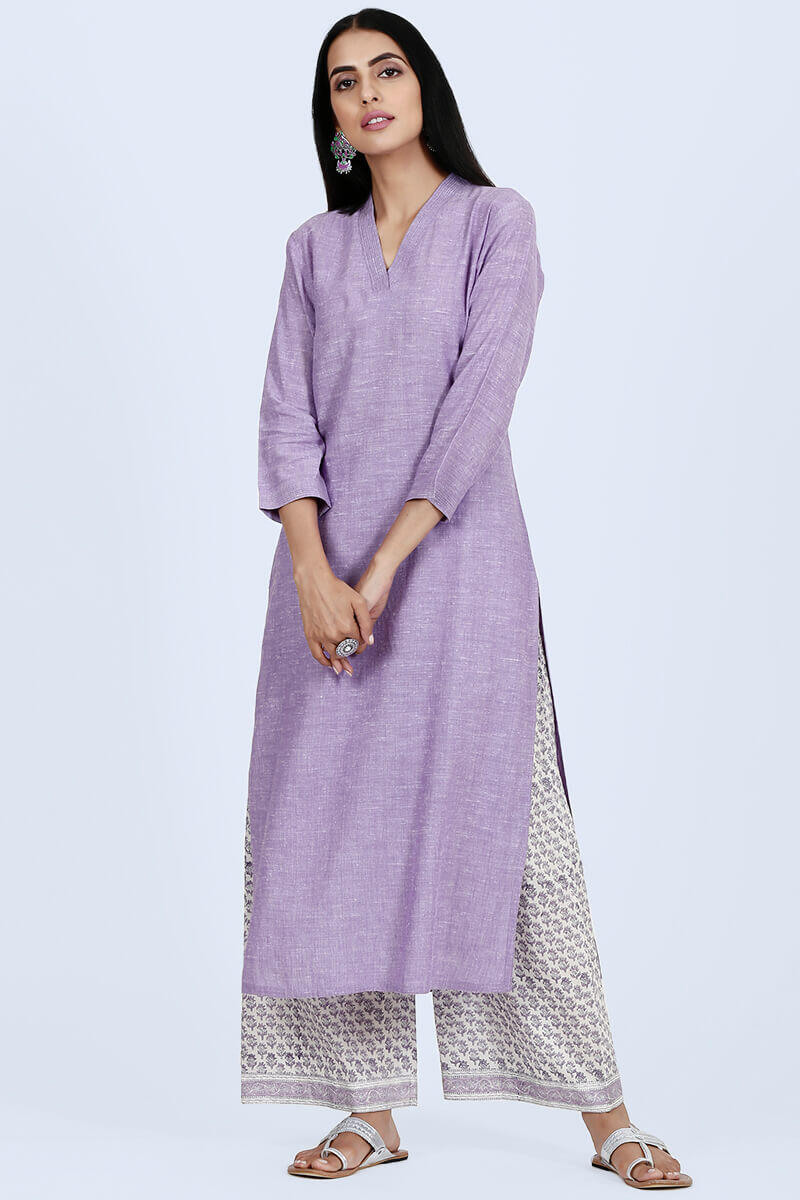Roza Afreena Lavender Kurta