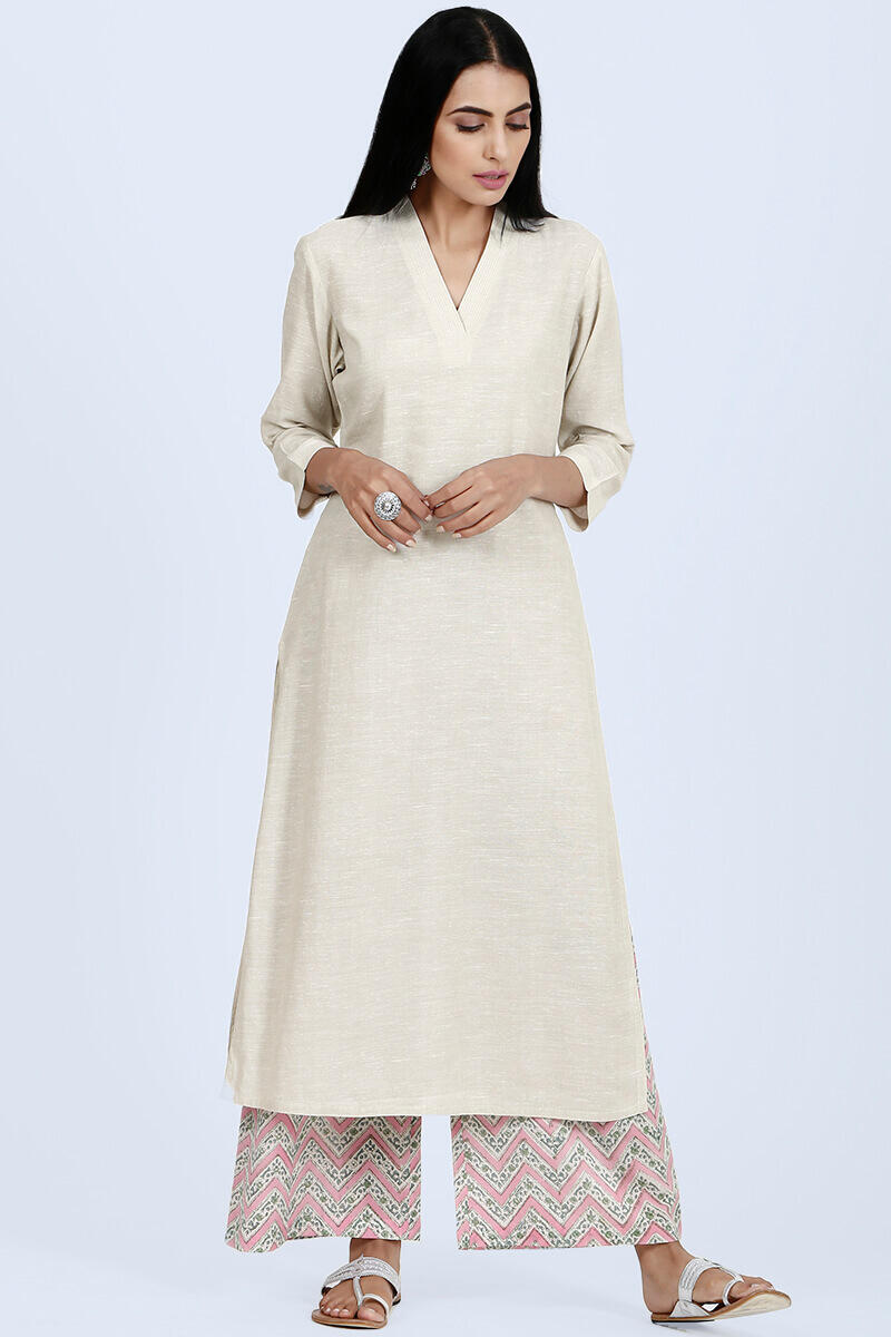 Roza Afreena Off-White Kurta