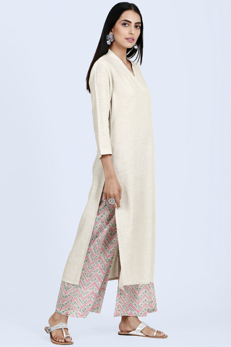 Roza Afreena Off-White Kurta