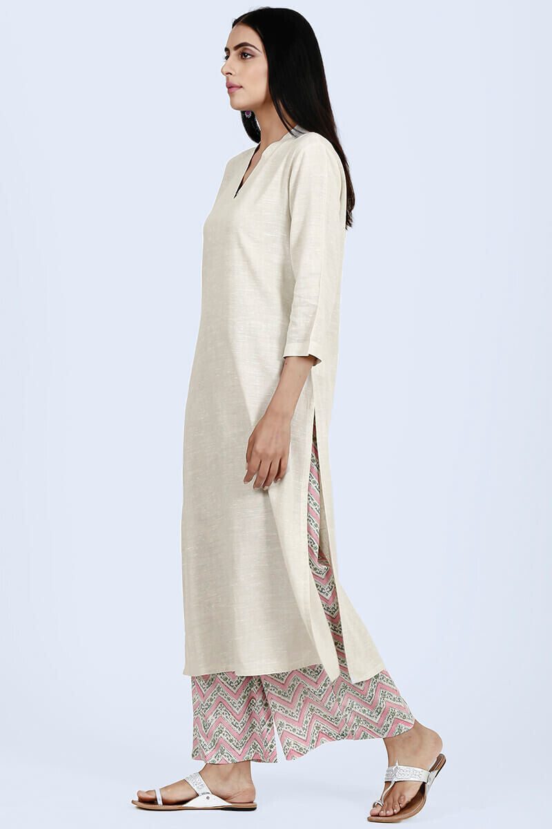Roza Afreena Off-White Kurta
