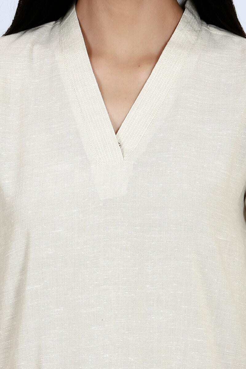 Roza Afreena Off-White Kurta