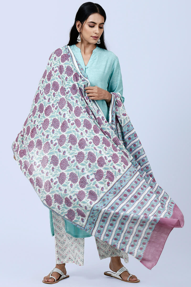 Roza Phul Baagh Purple Dupatta