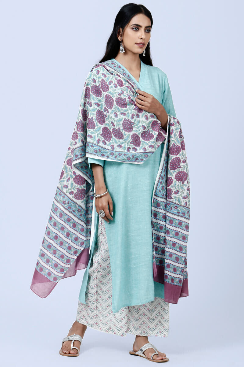 Roza Phul Baagh Purple Dupatta