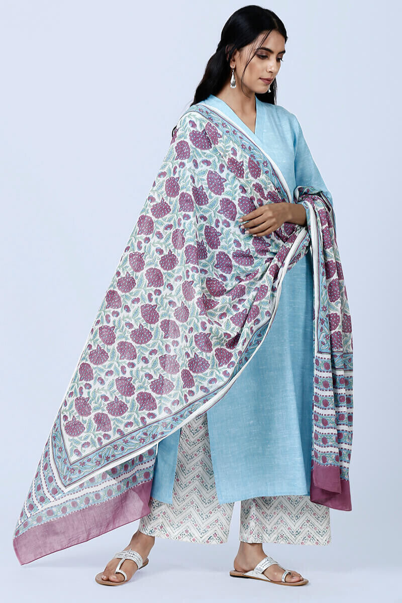 Roza Phul Baagh Purple Dupatta