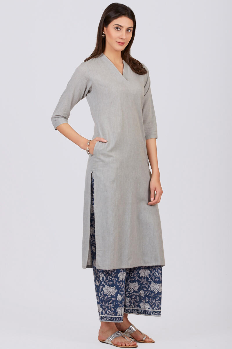 Roza Zoya Grey Kurta
