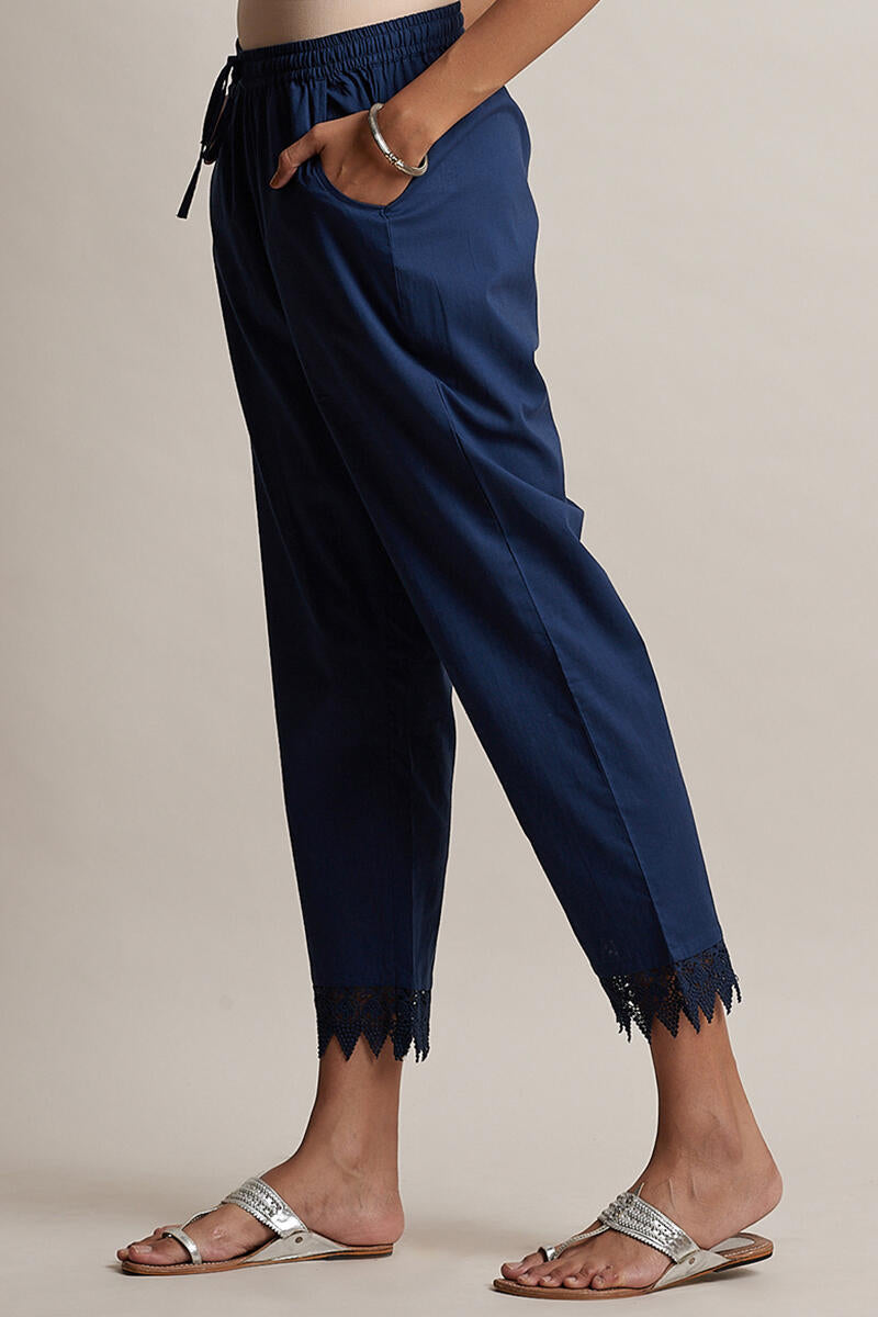 Roza Blue Lace Narrow Pant