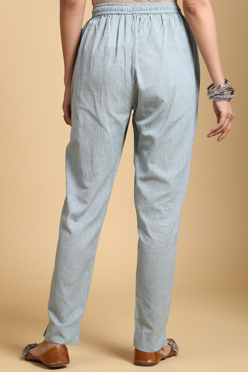 Roza Gauhar Sage Green Cigarette Pants