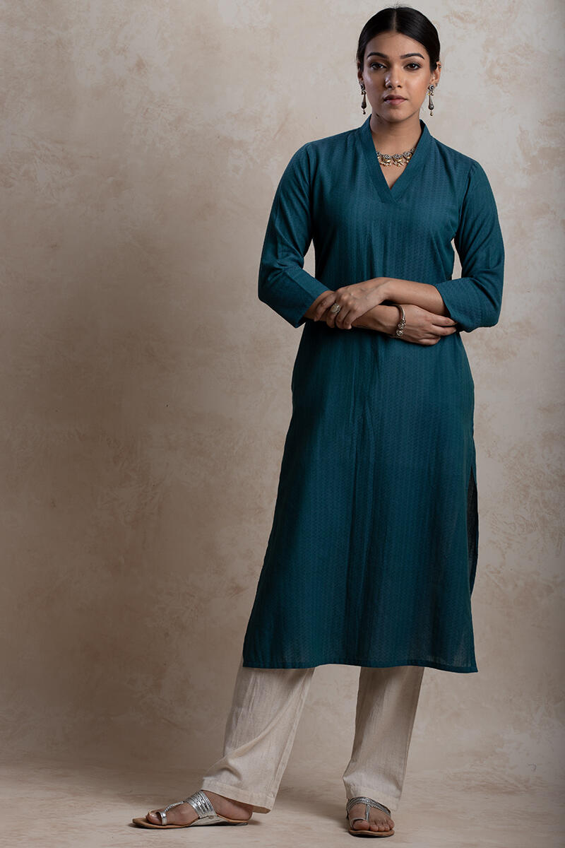Roza Handloom Blue Kurta