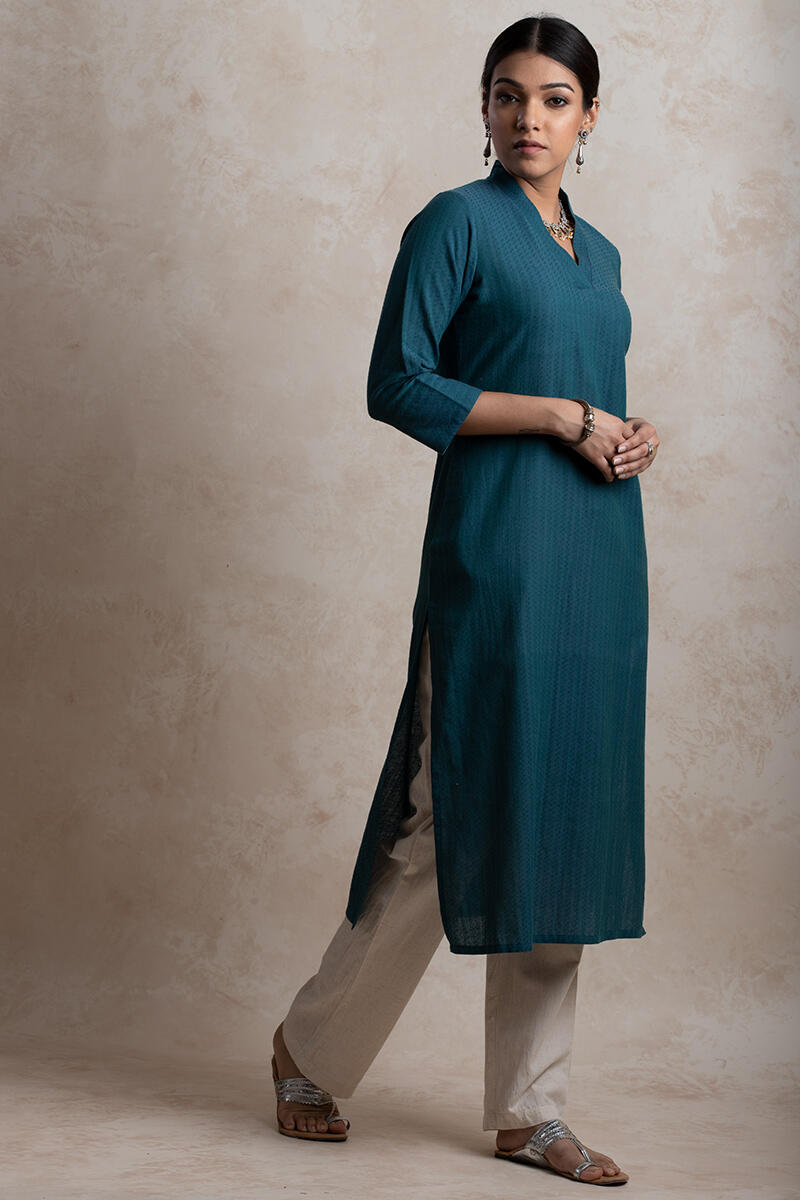 Roza Handloom Blue Kurta