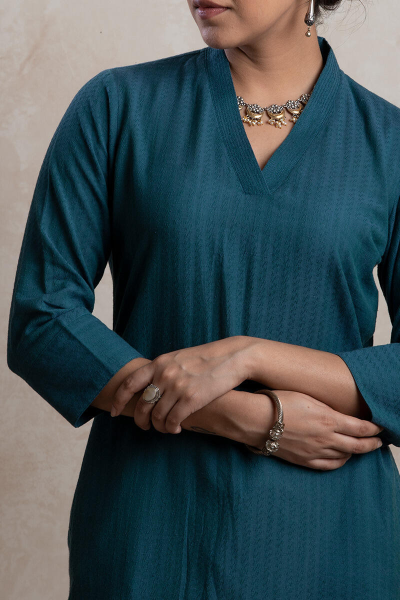 Roza Handloom Blue Kurta