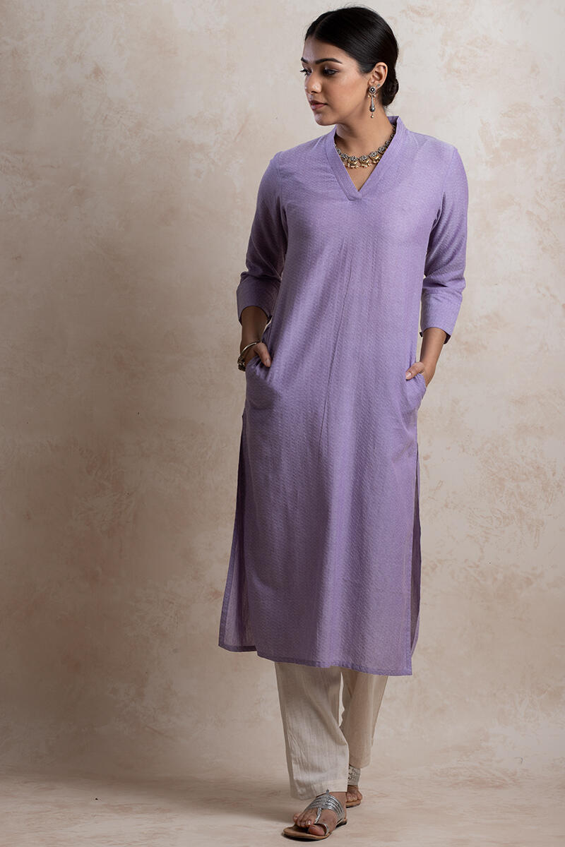 Roza Handloom Lavender Kurta