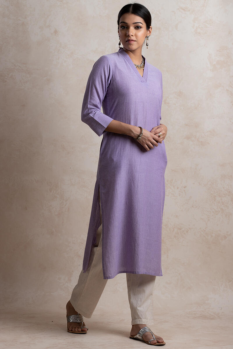 Roza Handloom Lavender Kurta