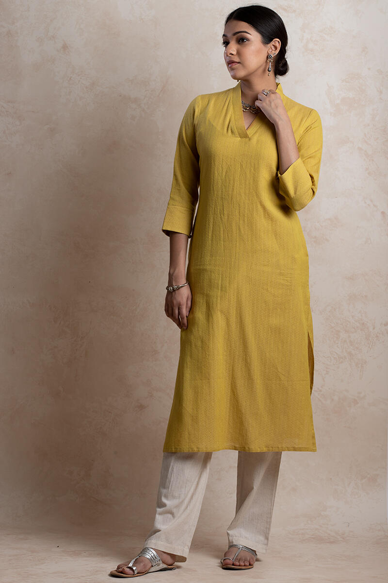 Roza Handloom Mustard Kurta
