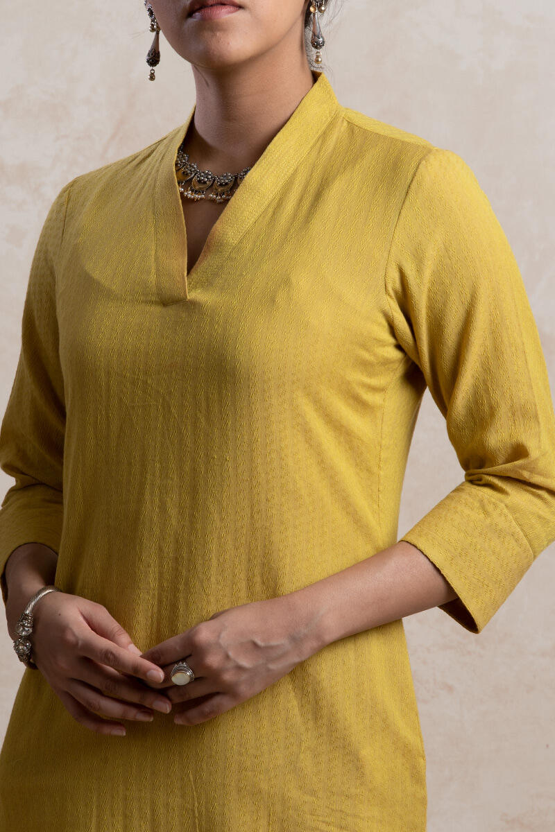 Roza Handloom Mustard Kurta