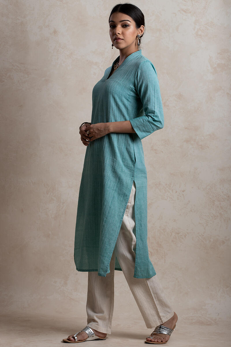 Roza Handloom Turquoise Kurta