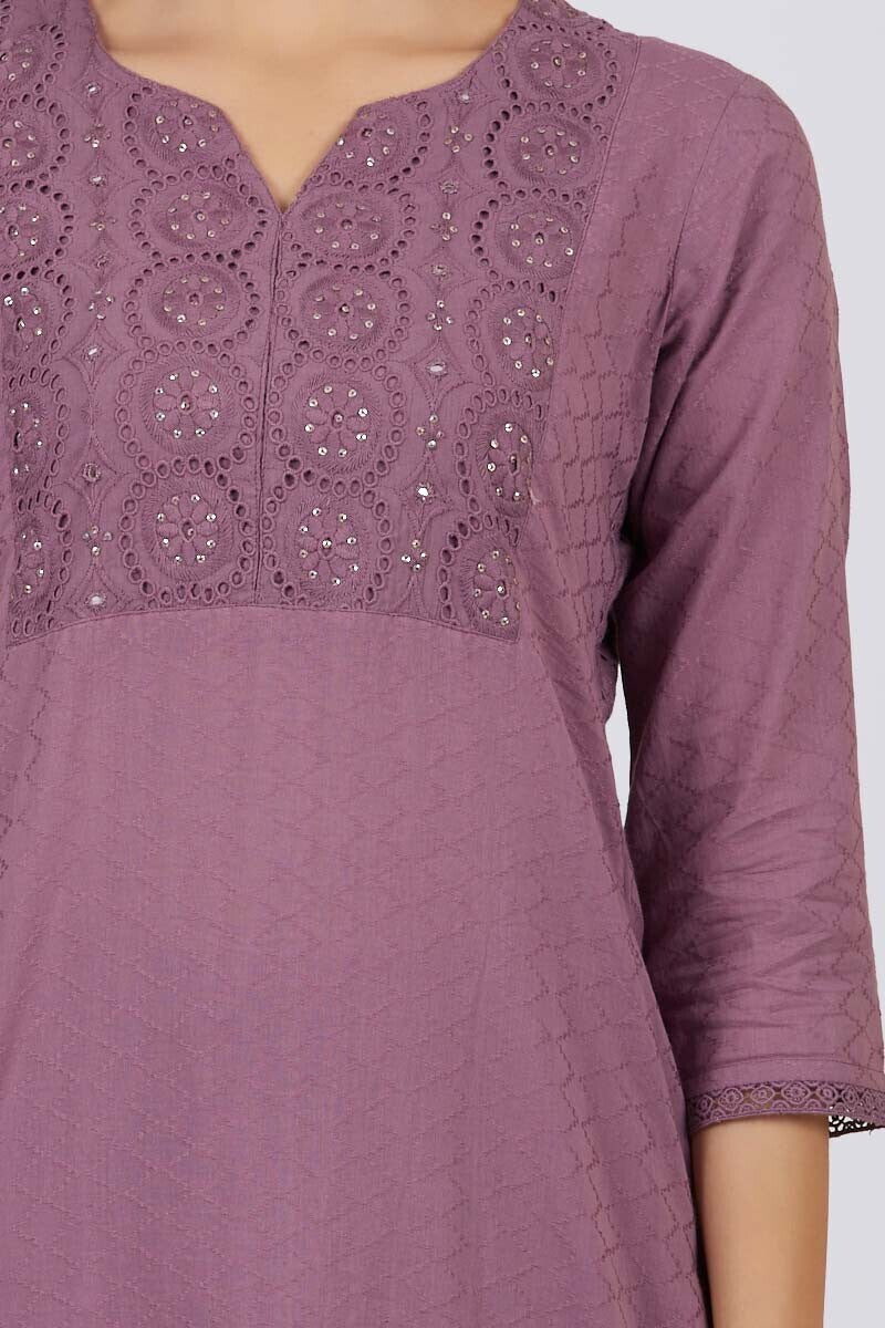 Roza Jahan Mauve Kurta