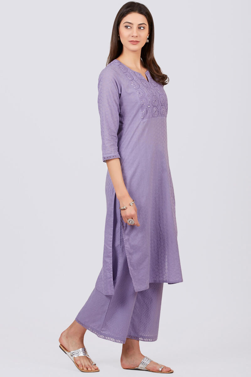 Roza Jahan Purple Kurta