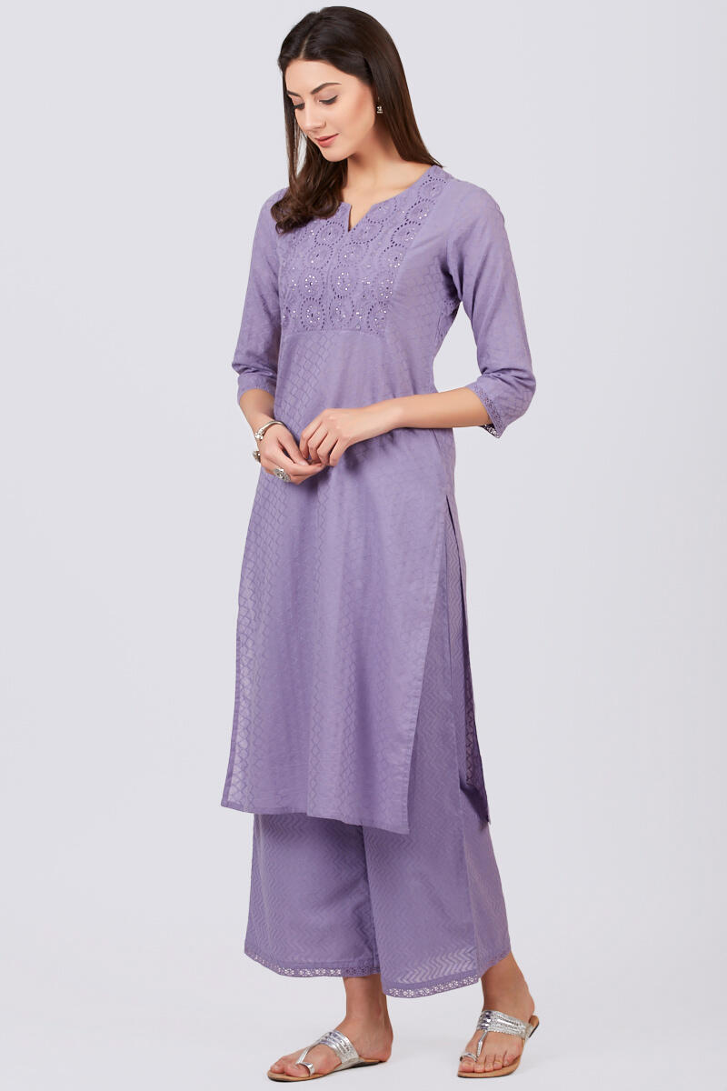 Roza Jahan Purple Kurta