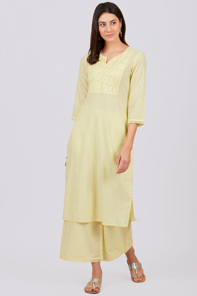 Roza Jahan Yellow Kurta