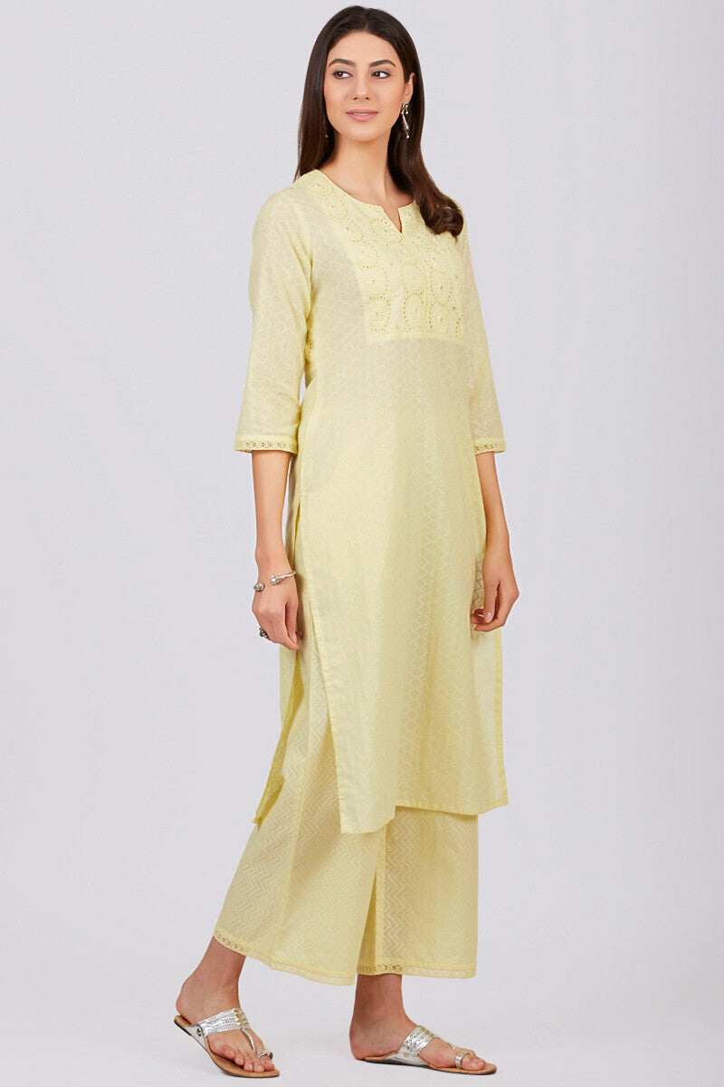 Roza Jahan Yellow Kurta